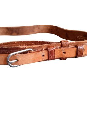 True Vintage Western Cowgirl Belt 28W 28" Floral Embossed Scout/Ranger Skinny